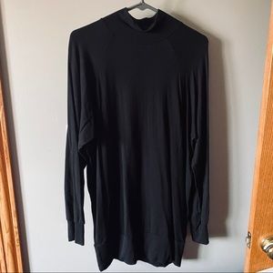 Riller black high neck tunic shirt
